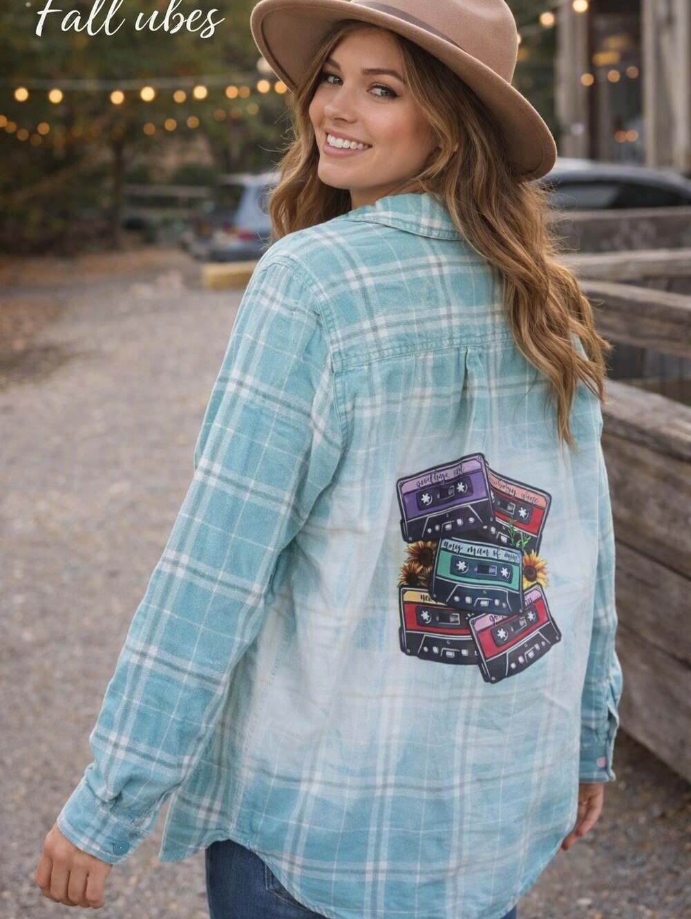 Upcycled Cassette Tape Flannel Shirt One Of A Kind. #0067